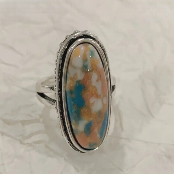 Retro Turquiose Ring Size 6 - Picture 1 of 2